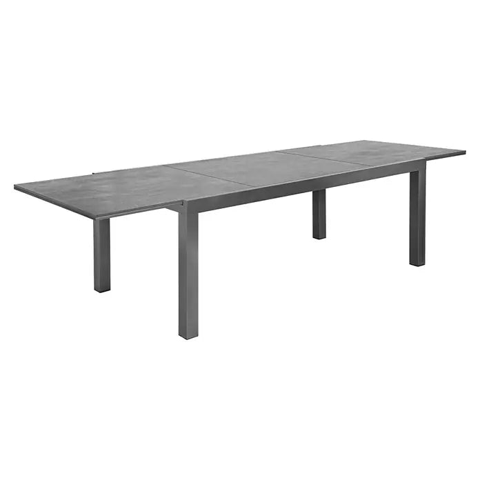 Sunfun Maja Gartentisch Stone L x B x H: 300 x 100 x 74 cm, Aluminium, Sintered Stone, Ausziehbar, Night-Grey